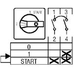 Nokkakytkin 0-1-START (kansi asennus)