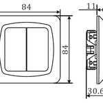 Kytkin 5-kr. uppo IP21