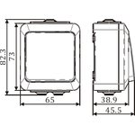 Kytkin 1/6 pinta IP44