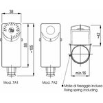 Fantini Cosmi 7C1 Pintatermostaatti, pantakiinnitys +10…+90C, IP 40, ulkopuolinen asettelu (Tuote 7A190 korvaa tuotteen)