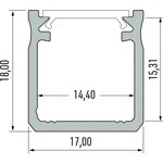 Lumines LED-asennusprofiili Y 17x18x2020mm anodisoitu inox