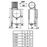 Fantini Cosmi C04B3 Kapillaaritermostaatti +50 - +300°C, IP40