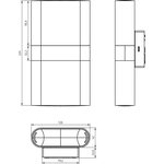 Theben theLeda D UDL AL Seinävalaisin 11W 3000K IP55 2x475lm