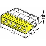 Wago COMPACT-kytkentäliitin 5-os. (maks. 2,5 mm²)