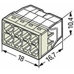 Wago COMPACT-kytkentäliitin 8-os. (maks. 2,5 mm²)