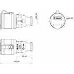 Bemis Jatkopistorasia IP44 Vihreä 230VAC Yksiosainen