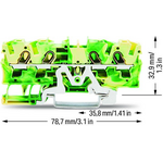 Wago 4-johdin-maadoitusliitin; 4 mm²
