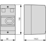 Eaton Kotelo luukulla moottorisuojakytkimelle, CI-PKZ01-G, painikemalli IP65