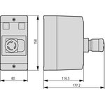 Eaton Kotelo sienipainikkeella moottorisuojakytkimelle, CI-PKZ01-PVT, painikemalli IP65