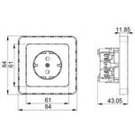 Pistorasia DESIGN X - 1S/16A/IP21 UPJ MUS