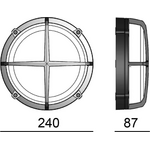 Defa Neptune Säleikkö (Grid) 2.0 Ring Opal LED 8W IP65, 584lm, 4000K Musta