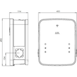 Defa ETH- Duo 2x11/1x22kW, 2xT2 pistorasia, 3-vaihe, RFID, RCCB, energiamittarit