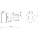 Bemis Voimajatkopistorasia 16A 5-nap 6H 380V-450V IP44