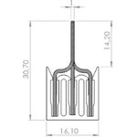 Elkat Virtakisko 3-vaihe (L1-L2-L3) 57mod, haarukka, 63A, 10mm2