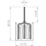 Elkat Elkat Virtakisko 3-vaihe 3P (L1-L2-L3) 57mod, haarukka, 80A, 16mm2