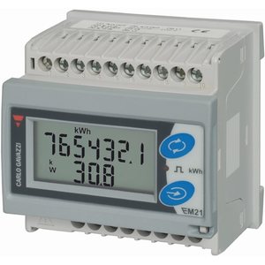 Carlo Gavazzi 3-vaihe Energiamittari irrotettavalla näytöllä (Pulssilähtö, RS485 MODBUS, epäsuora mittaus)