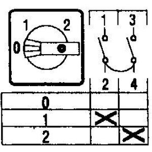 Nokkakytkin 0-1-2 (kansi asennus)
