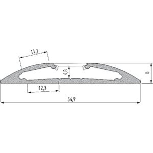 Lumines LED-asennusprofiili pinta RETO 54.9x8x2000mm anodisoitu alumiini