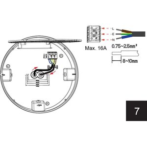 Pintavalaisin Etled REKO 17,5W 4000K 1600lm IP44 tunnistimella