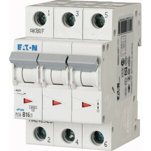 Eaton B16 3P 6kA PLS6-B16/3-MW