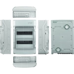 F-Tronic NEPTUN48 Pintakotelo 48MOD IP65 (Laipat ylä- ja alapäädyssä valmiina)