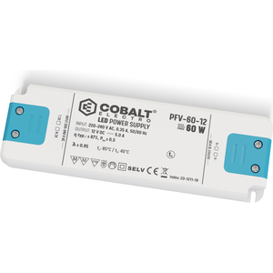 COBALT Electro Liitäntälaite 12V 60W IP20, ON/OFF, PFV-60-12