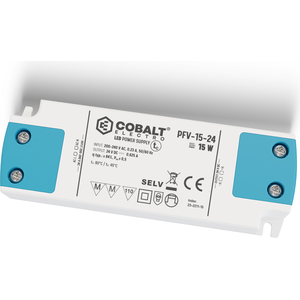 COBALT Electro Liitäntälaite 24V 15W IP20, ON/OFF, PFV-15-24