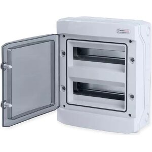 Tehnoplast Pintakotelo 24MOD IP65 / Läpivientitiivisteet ylhäällä ja alhaalla