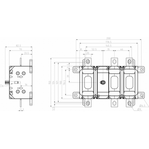 Katko Pääkytkin / Kuormankytkin vääntö - KU 3160PW 3x160A 400V 90kW