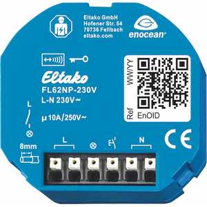 Eltako Langaton sysäysrele 1NO 230V 10A / FL62NP-230V