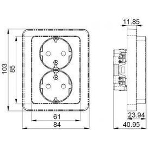 Pistorasia DESIGN X - 2S/16A/IP21 UKJ PL MUS
