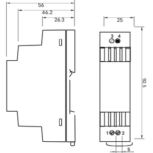POS Teholähde DIN15W12 12VDC 1.25A 15W