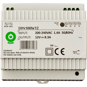 POS Teholähde DIN100W12 12VDC 4.15A 100W