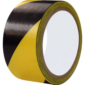 Varoitusteippi 50mmx30m kelta-musta