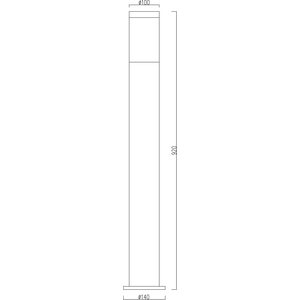 TLIGHT LED ulkovalaisin VIOLA Pylväsvalaisin RST 920x100mm pyöreä