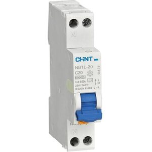 Chint NB1L Vikavirtasuojakytkin 1-mod 2-nap C-käyrä 16A 30mA