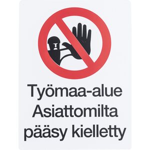 Varoitusmerkki työmaa-alue