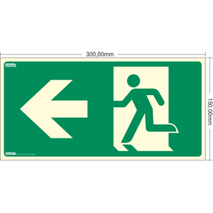 Poistumisreitti nuoli vasen