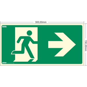 Poistumisreitti nuoli oikea