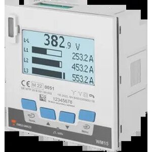 Carlo Gavazzi Kolmivaiheinen tehoanalysaattori, 120-240 V L-N, 208-415 V L-L, 5(6) A, oma virransyöttö, M-Bus-väylällä ja digitaalilähdöllä, MID
