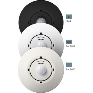 Lunatone Kompakti anturimoduuli DALI-2-järjestelmille, joissa on liiketunnistus (PIR), 12m, pintaan.