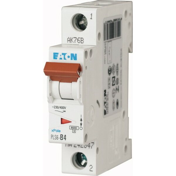 Eaton B4 1P 6kA PLS6-B4-MW