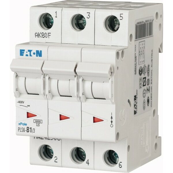 Eaton D1 3P 6kA PLS6-D1/3-MW