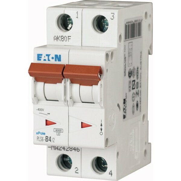 Eaton B4 2P 6kA PLS6-B4/2-MW