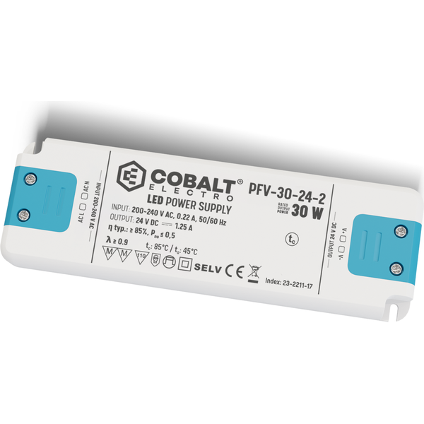 COBALT Electro Liitäntälaite 24V 30W IP20, ON/OFF, PFV-30-24-2