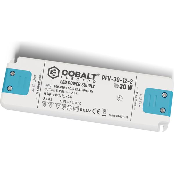 COBALT Electro Liitäntälaite 12V 30W IP20, ON/OFF, PFV-30-12-2