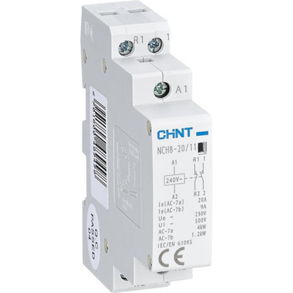 Chint Modulaarikontaktori NCH8-20A 1NO+1NC, 20A, 230V AC, 256052