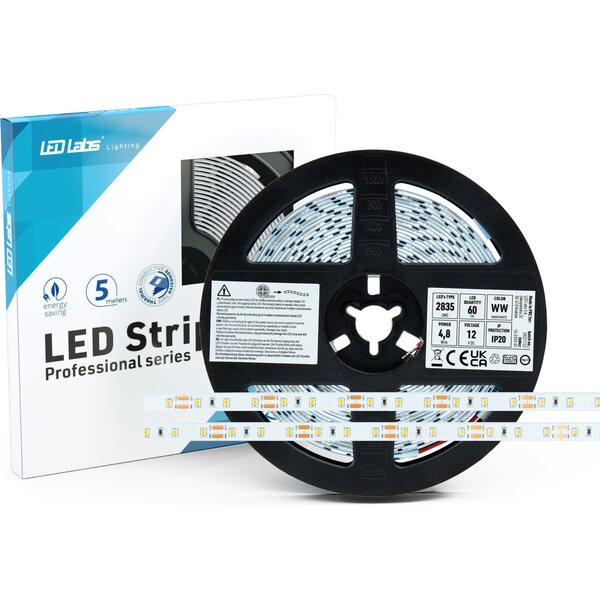 LED-nauha PRO 3Y 12V 300 LED 2835 SMD 4.8W 3000K RA90