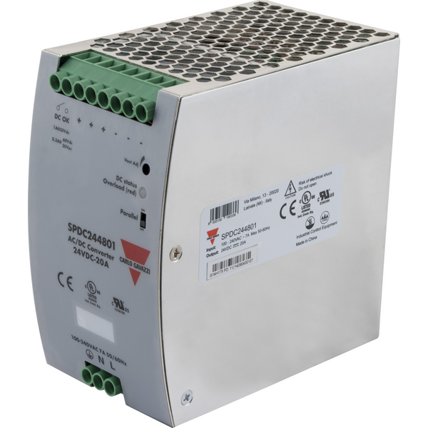 Carlo Gavazzi VIRTALÄHDE DIN-KIINNITYKSEEN 24VDC 20A 480W