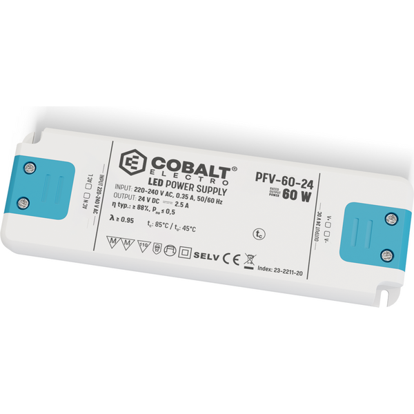 COBALT Electro Liitäntälaite 24V 50W IP20, ON/OFF, PFV-50-24